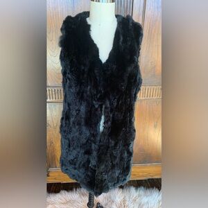 Luxurious long faux fur Neiman Marcus vest